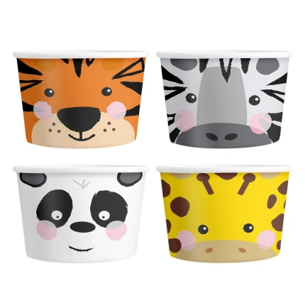 Dėžutė desertams Safario gyvūnai (4 vnt.)