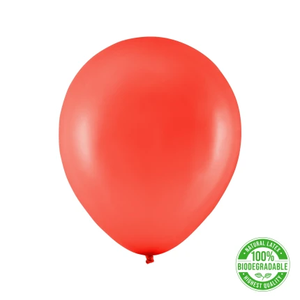 Eco balionas, metalizuotas raudonas (30 cm)