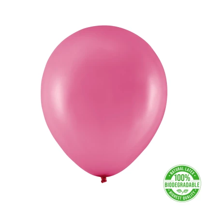 Eco balionas, metalizuotas rožinis (30 cm)