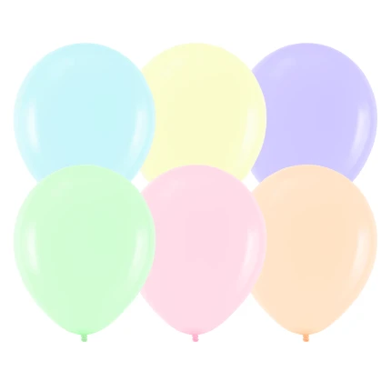 Eco pastelinių spalvų balionų rinkinys (50 vnt.)