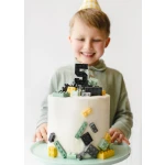 Juoda gimtadienio žvakutė "5"