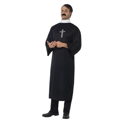 Juodas kunigo kostiumas