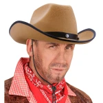 Cream Cowboy Hat with Chin Cord