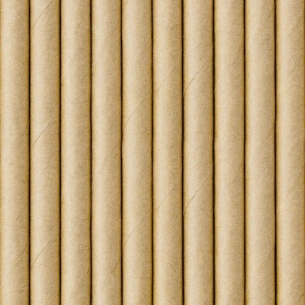 Natūralios spalvos popieriniai šiaudeliai (10 vnt./19,5 cm)