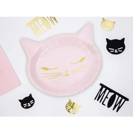 Popierinės lėkštutės Katytė (6 vnt./18 cm)