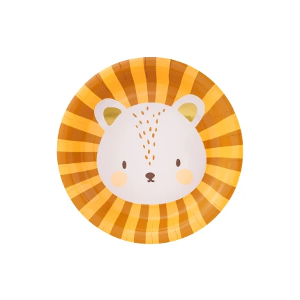 Popierinės lėkštutės Liūtas (6 vnt./18 cm)