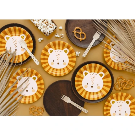 Popierinės lėkštutės Liūtas (6 vnt./18 cm)