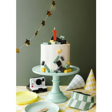 Raudona gimtadienio žvakutė "1"