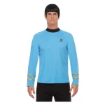 Star Trek futuristiniai mėlyni marškinėliai vyrams
