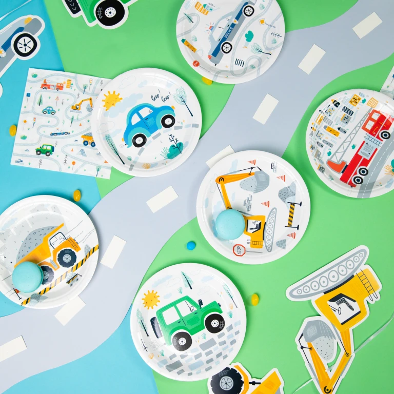 Vienkartinės lėkštutės Automobiliai ( 6 vnt.)