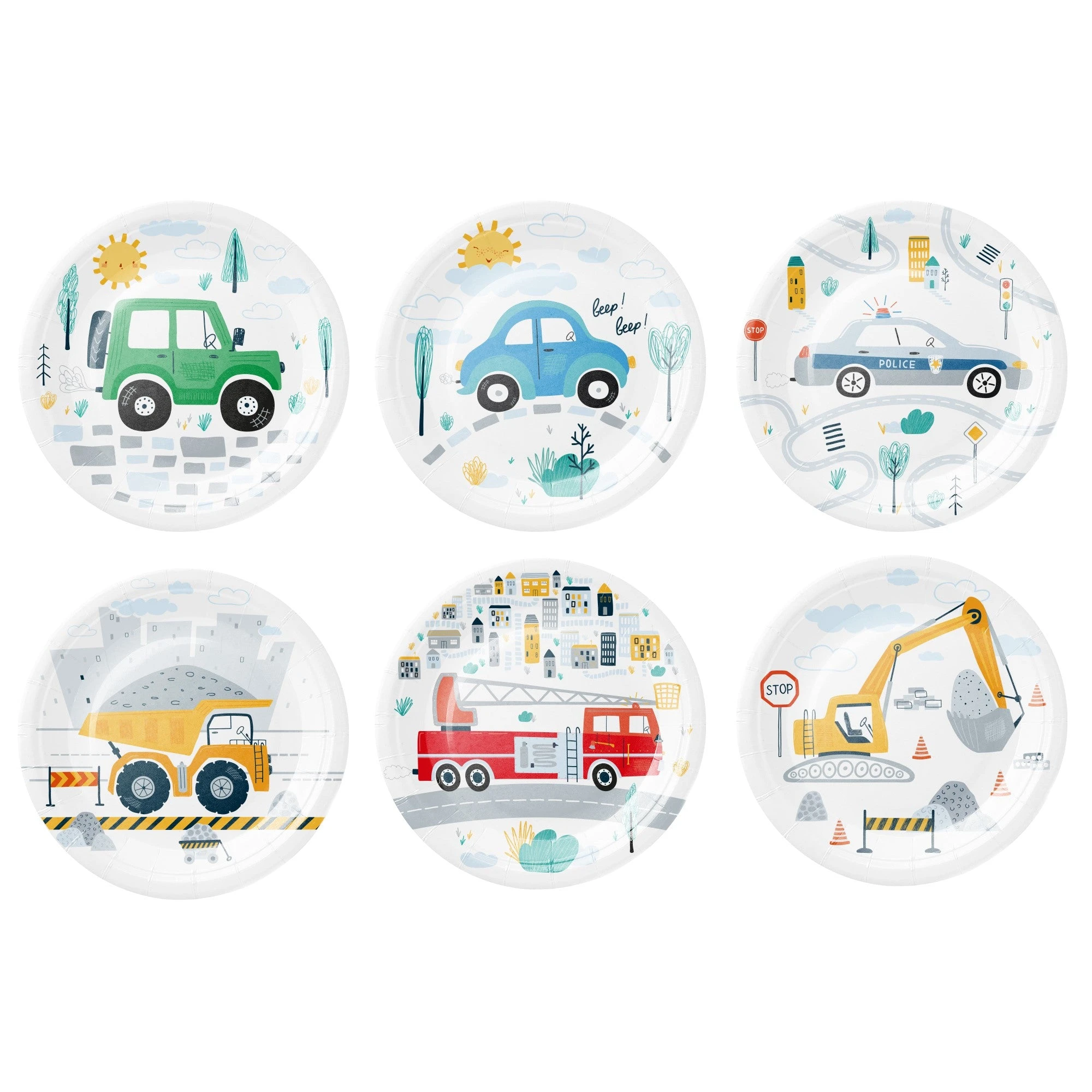 Vienkartinės lėkštutės Automobiliai ( 6 vnt.) Vienkartinės lėkštutės Automobiliai (6 vnt.)
