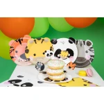 Vienkartinės lėkštutės Safario gyvūnai (4 vnt.)