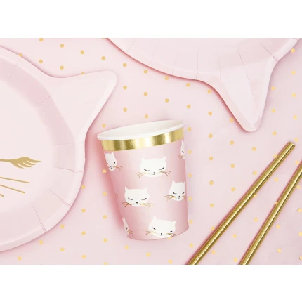 Vienkartiniai puodeliai Katytės (6 vnt./200 ml)