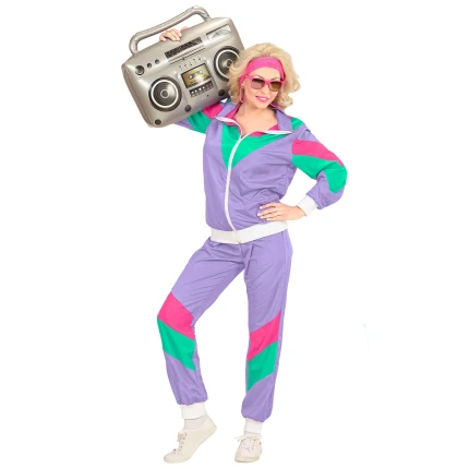 Violetinis 80-ųjų sportinis kostiumas