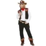 Cowboy Costume for Children with Black Trousers