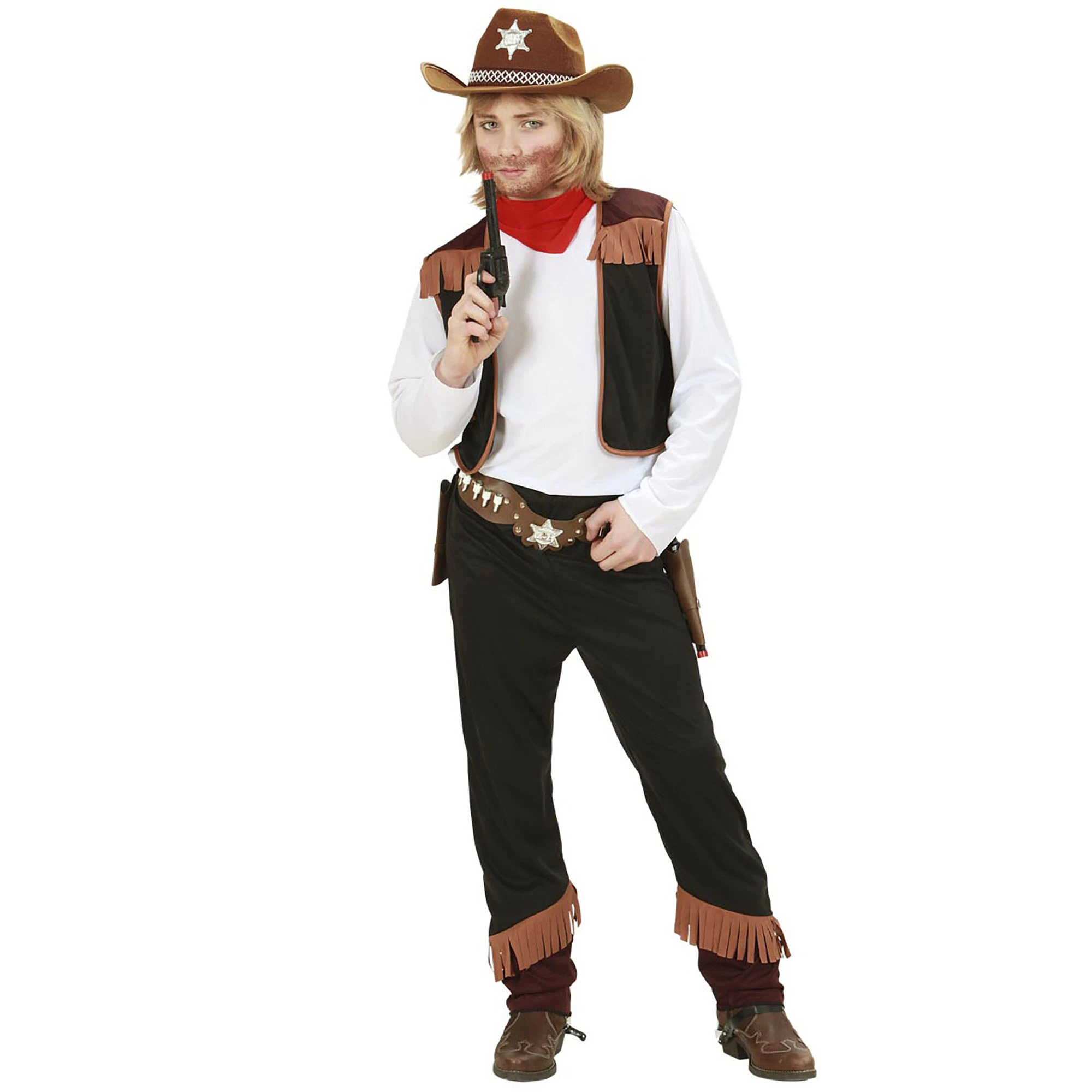 vaikiškas kaubojaus kostiumas Cowboy Costume for Children with Black Trousers