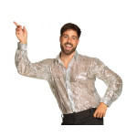 Blizgūs vyriški disco marškiniai