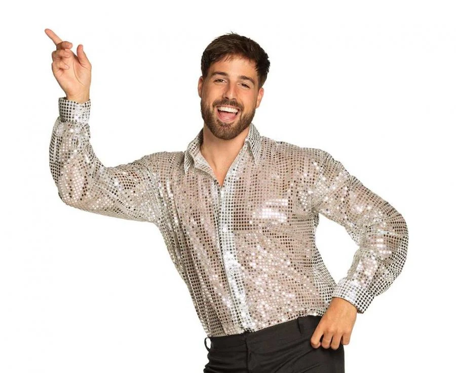 vyriški disco marškiniai Blizgūs vyriški disco marškiniai - Image 1