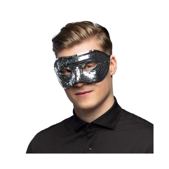Sidabrinė disco maskarado kaukė - Image 2