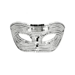 Sidabrinė disco maskarado kaukė - Image 3