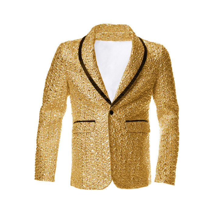 Auksinis disco vyriškas švarkas - Image 3
