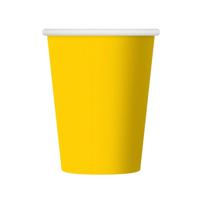Geltoni vienkartiniai puodeliai - Image 1