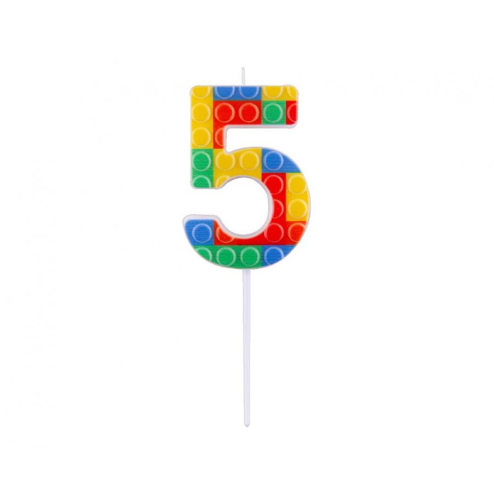 Žvakutė lego kaladėlės "5" - Image 1