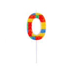Žvakutė lego kaladėlės "0"