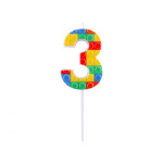 Žvakutė lego kaladėlės "3"