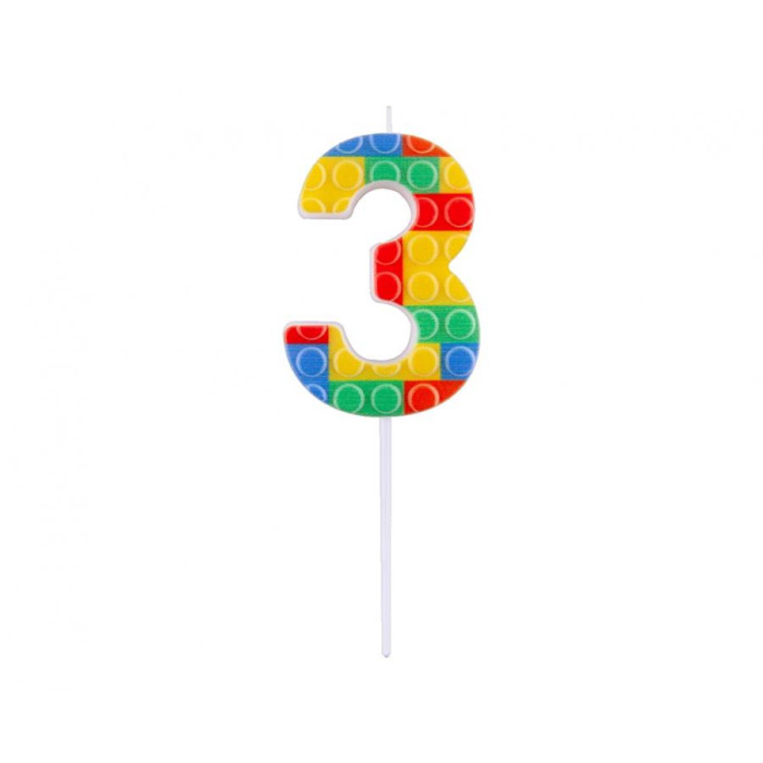 Žvakutė lego kaladėlės "3" - Image 1