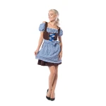 Melsvas oktoberfesto kostiumas moterims