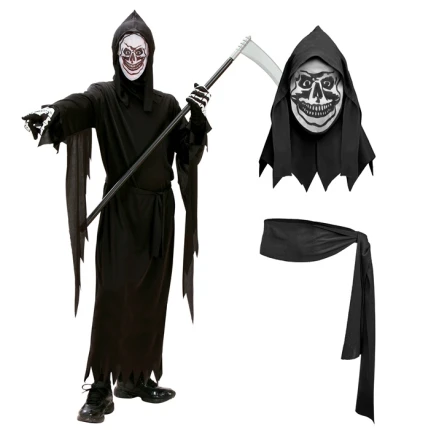 Grim Reaper costume for children and teens with belt