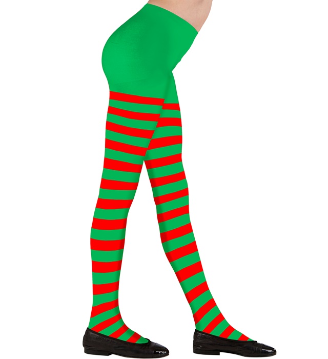 kalėdinės pėdkelnės Dryžuotos kalėdinės pėdkelnės vaikams ir paaugliams - Image 1