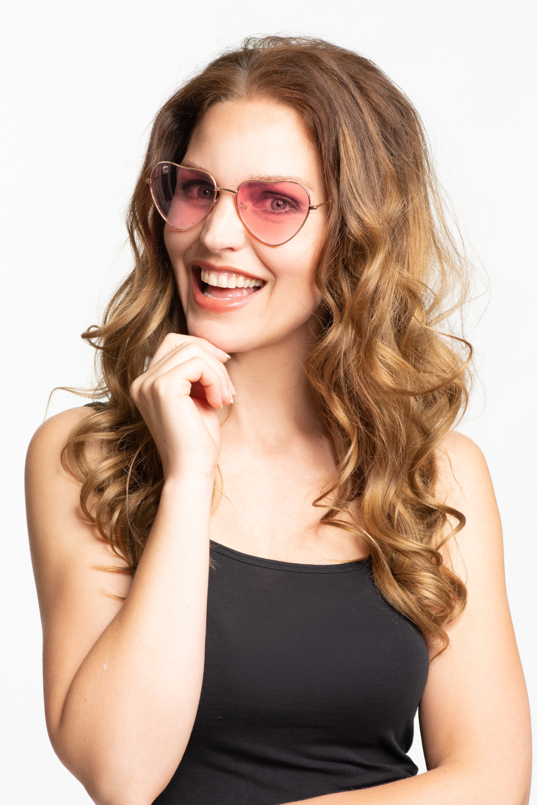 aikiniai rožiniai širdelės Rožiniai akiniai širdelės - Image 1