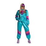 80-ųjų žydras sportinis kostiumas su aksesuarais - Image 5