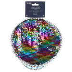 Spalvota blizgučiais dekoruota skrybėlė su grandinėle - Image 2