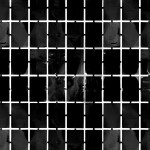 Juoda užuolaida kubeliais (100x200cm)