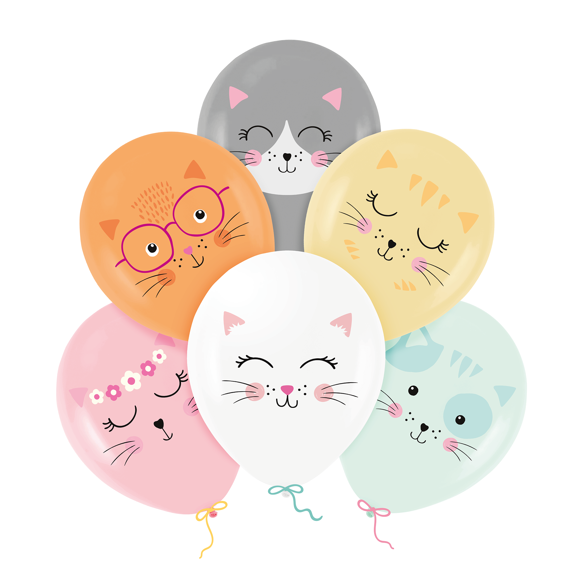 pastelinių balionų rinkinys katytės Balionų rinkinys katytės - Image 1
