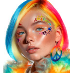 Spalvoti veido deimantai