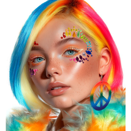 Spalvoti veido deimantai