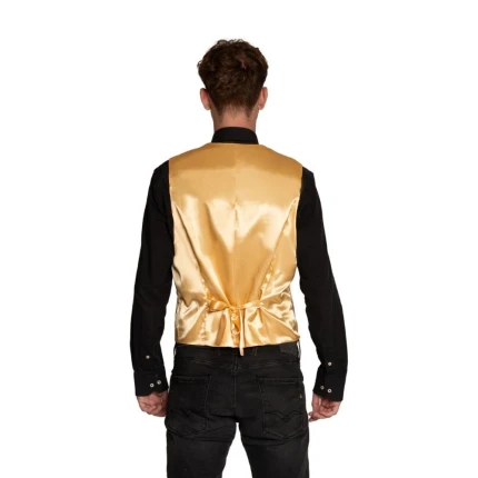 Gold Waistcoat with Bow Tie