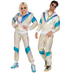 Baltas disco sportinis kostiumas