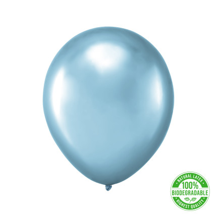 Eco balionas, chromuotas mėlynas (30 cm)