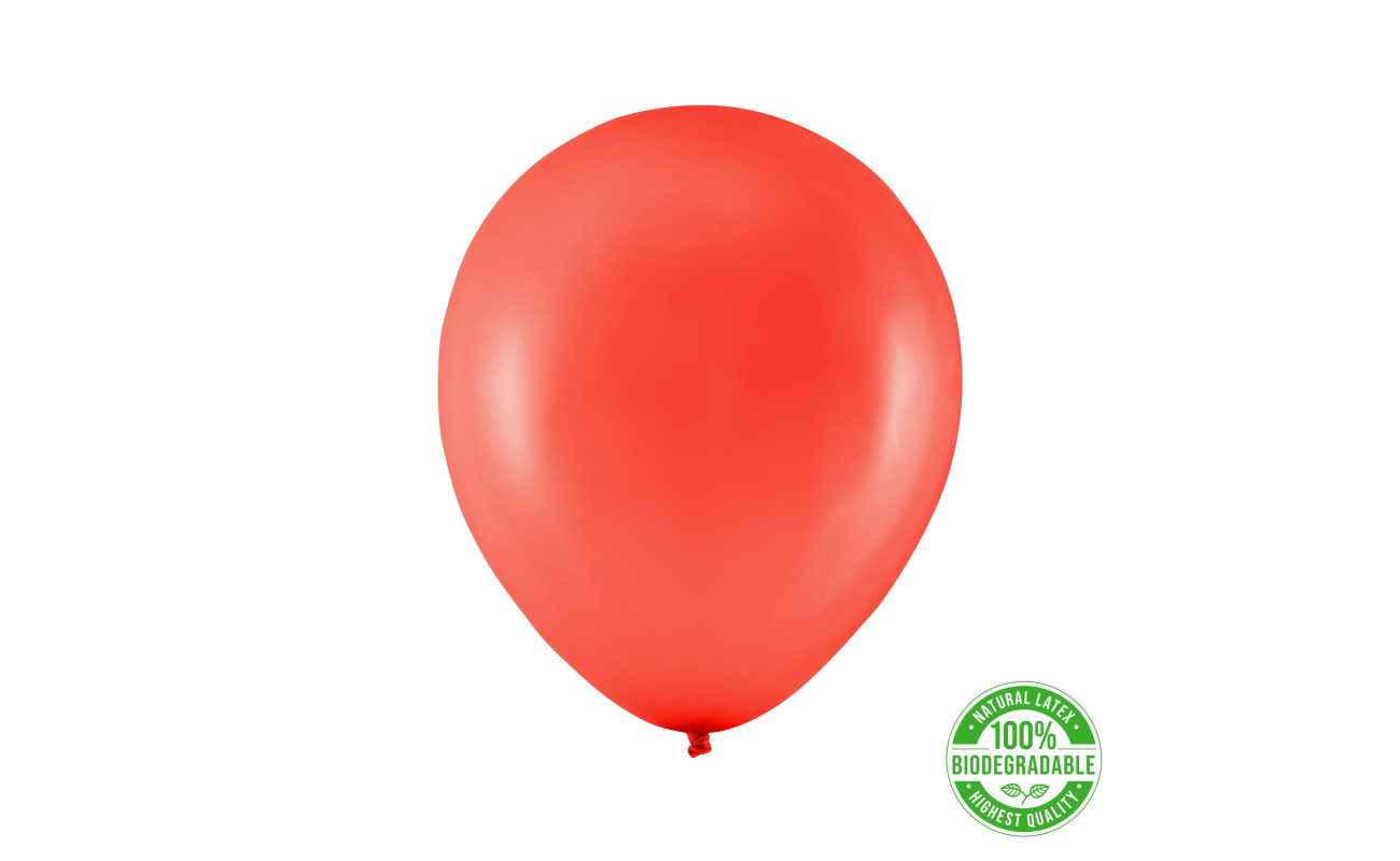 Eco balionas, metalizuotas raudonas (30 cm)