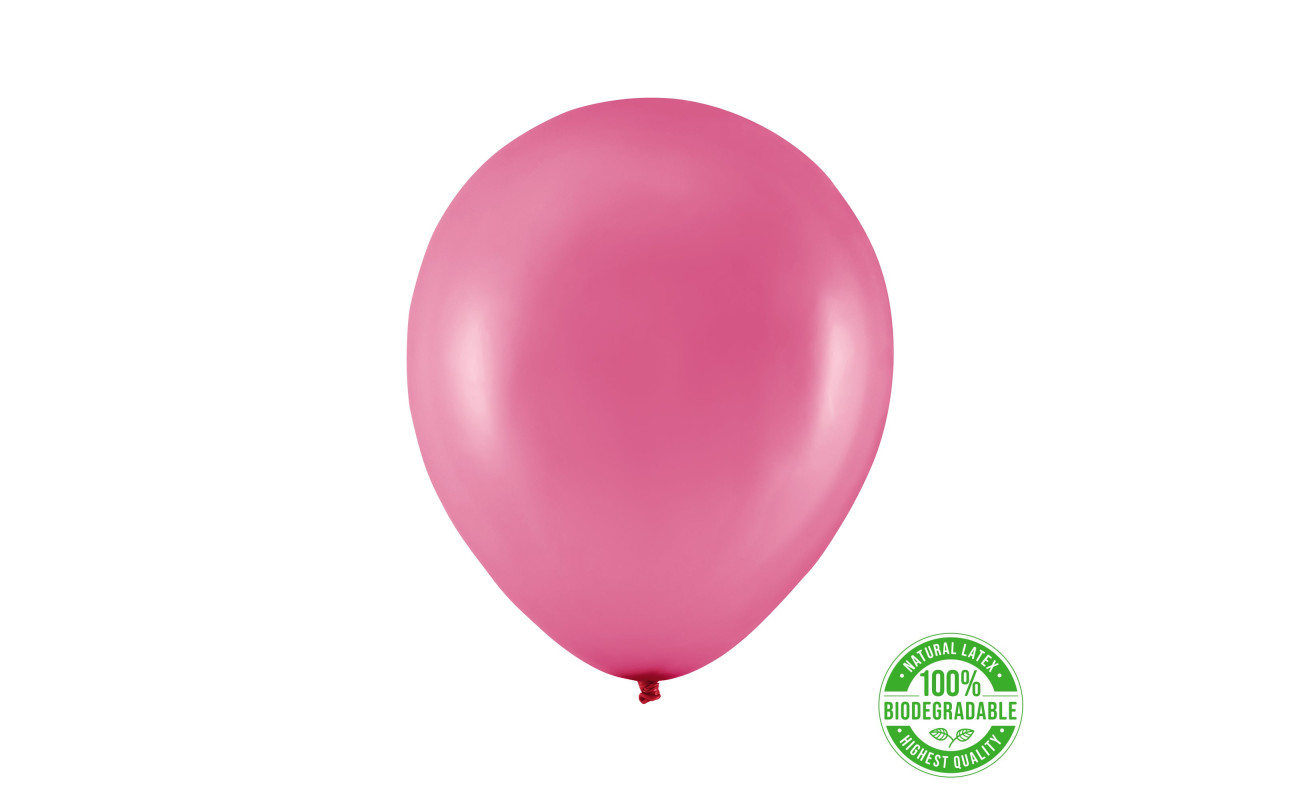 Eco balionas, metalizuotas rožinis (30 cm)