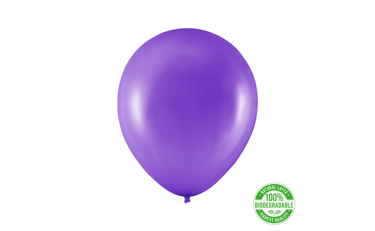Eco balionas, violetinis metalizuotas (30 cm)