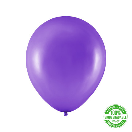 Eco balionas, violetinis metalizuotas (30 cm)