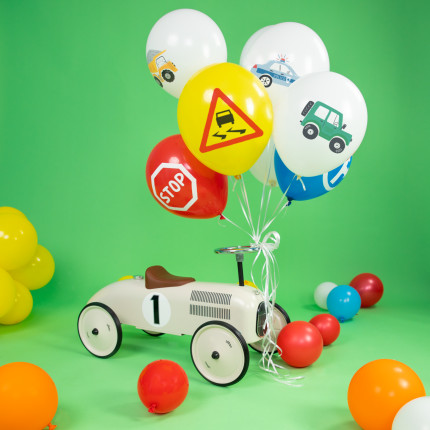 Eco balionų rinkinys Automobiliai (9 vnt.)