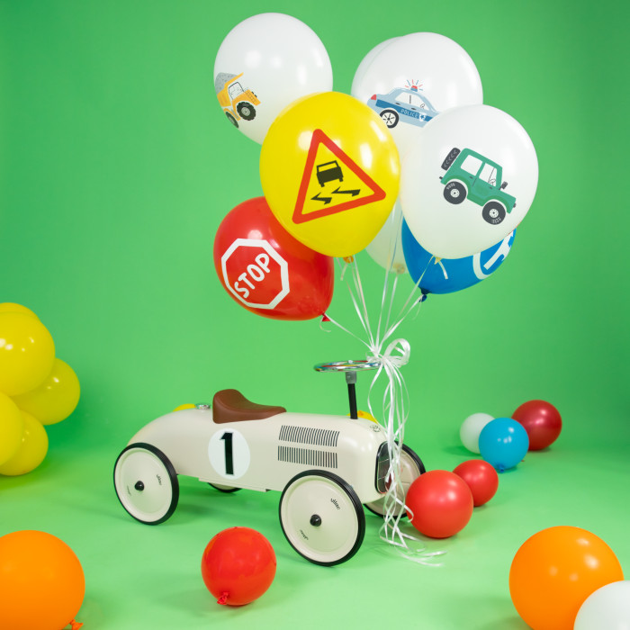 Eco balionų rinkinys Automobiliai (9 vnt.)