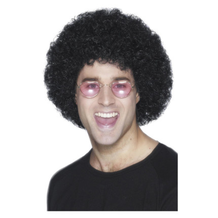 Juodas afro perukas